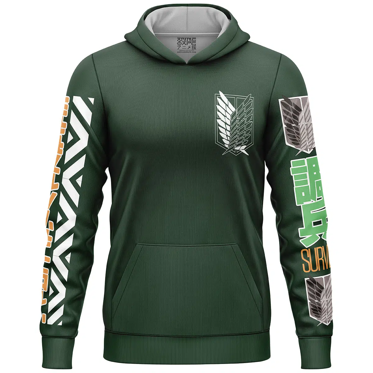 Levi Ackerman V2 Attack on Titan Streetwear Lightweight Hoodie FRONT mockup - Attack On Titan EU Store