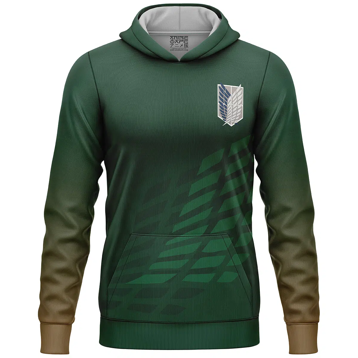 Survey Corps Attack on Titan Lightweight Hoodie FRONT mockup - Attack On Titan EU Store