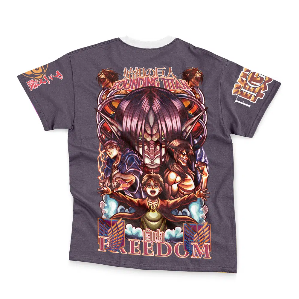eren Streetwear T Shirt Back wrinkly - Attack On Titan EU Store