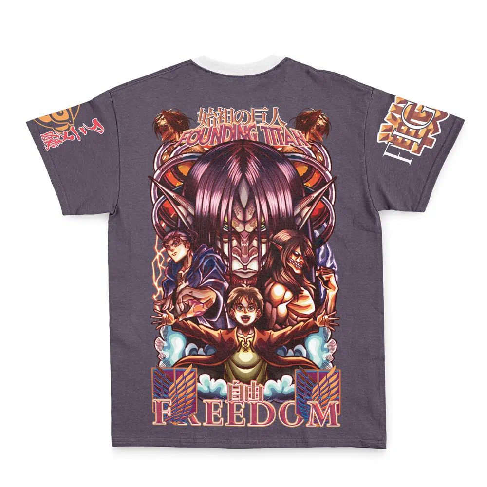eren Streetwear T Shirt Back - Attack On Titan EU Store