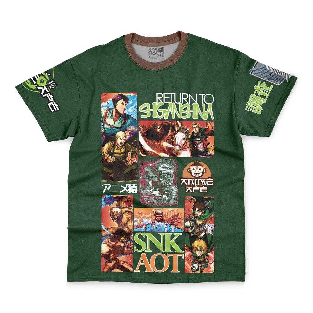 shiganshina Streetwear T Shirt Front wrinkly - Attack On Titan EU Store